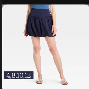 Chic Navy Bubble Skirt